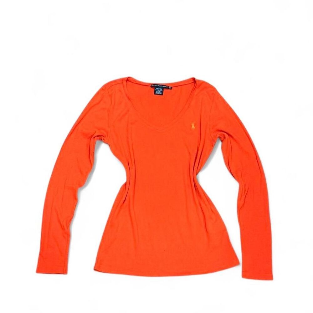 Ralph Lauren Sport Burnt Orange Long Sleeve Size XL Athletic